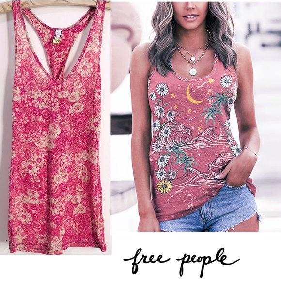 🆕 Free People Floral Tank Top Twisted Back. - Picture 8 of 8